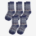 Fair Isle Legacy Collection, Navy Blue Edition Merino Wool Socks