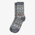 Fair Isle Legacy Collection, Grey Edition Merino Wool Socks
